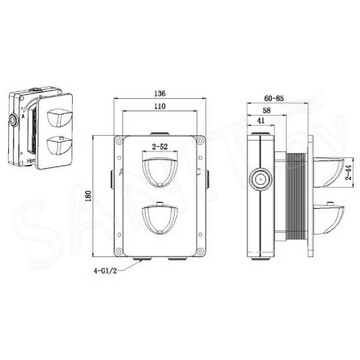 Смеситель встраиваемый Allen Brau Infinity V.3 5.21316-31 термостатический