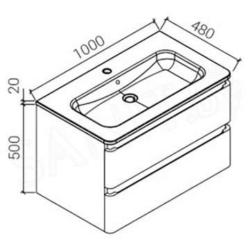 Тумба под умывальник Vincea Alba 1000 L.White