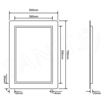 Зеркало Roxen Irida 510185-50AF с подогревом