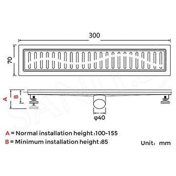 Душевой трап Gappo G83007-3 / G84007-3 / G85007-3 / G86007-3 / G87007-3 / G88007-3