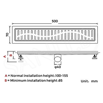 Душевой трап Gappo G85007-39 / G86007-39 / G87007-39 / G88007-39