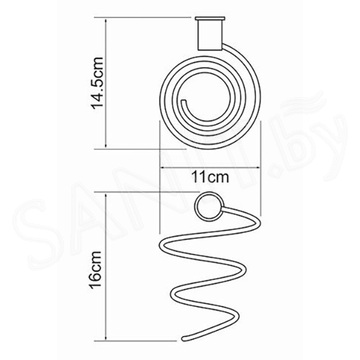 Держатель для фена Wasserkraft K-1080BLACK