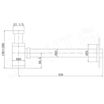 Сифон для умывальника Abber Bequem AF0030 / AF0030NG