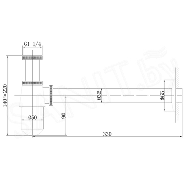 Сифон для умывальника Abber Bequem AF0032 / AF0032NG