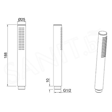 Душевая лейка Allen Brau Priority 5.31020-MG