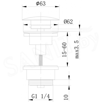 Донный клапан Abber Bequem AF0011 / AF0011NG