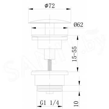 Донный клапан Abber Bequem AF0012 / AF0012NG