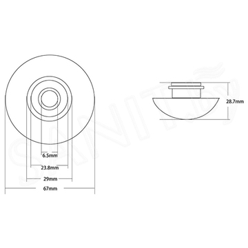 Крышка слива для умывальника Abber AC0014 / AC0014MW