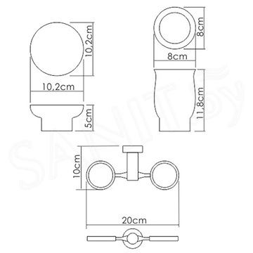 Стакан Wasserkraft K-24126 с мыльницей