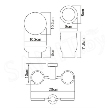 Стакан Wasserkraft K-24226 с мыльницей