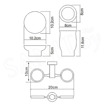 Стакан Wasserkraft K-28226 с мыльницей