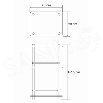 Полка Wasserkraft K-4033 тройная