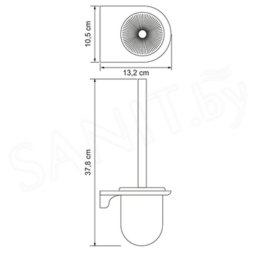 Ершик для унитаза Wasserkraft Kammel K-8327WHITE