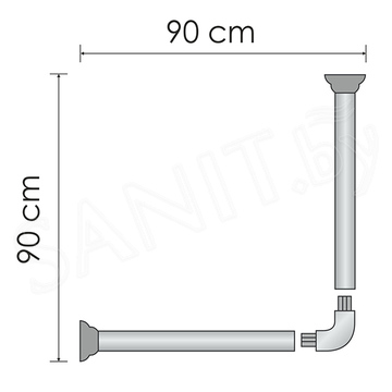 Карниз для ванны Wasserkraft Kammel SC-839090 Г-образный