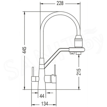 Смеситель для кухонной мойки Rose R558G под фильтр