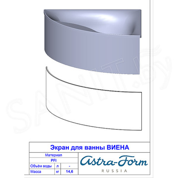 Ванна из искусственного камня Astra-form Виена