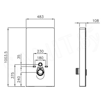 Инсталляционный модуль для подвесного унитаза Brunnen EIS BE-5212 Sensor Black