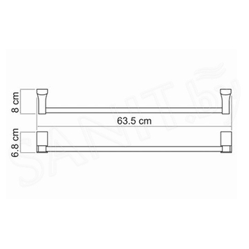 Держатель для полотенец Wasserkraft Leine K-5030