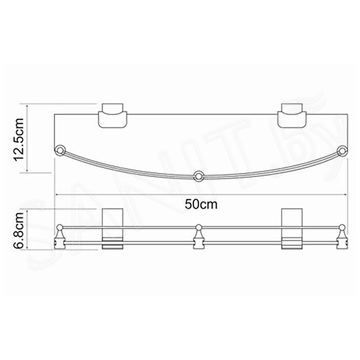 Полка Wasserkraft Leine K-5044 / K-5044WHITE