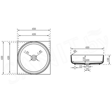 Умывальник Vincea Solid Surface VBS-6S16MW