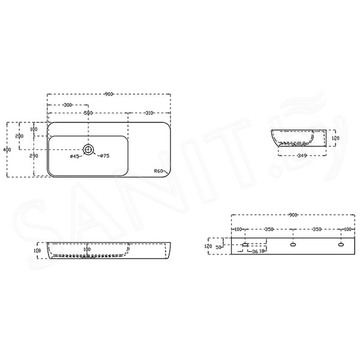 Умывальник Vincea Solid Surface VWB-6S590MW