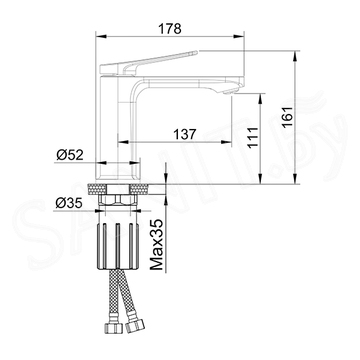 Смеситель для умывальника Splenka S40.10