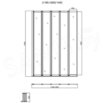 Душевая шторка на ванну Vincea VSB-32120CL