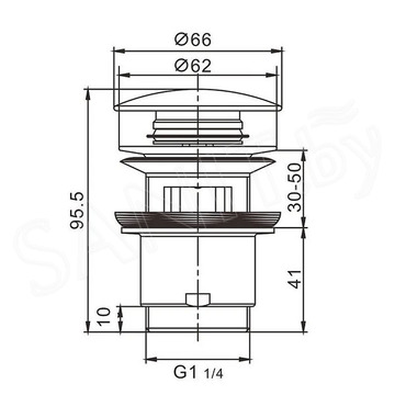 Донный клапан Rose RS01C