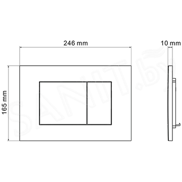 Комплект инсталляции Asten Readle Zentralmodul AR0501 с кнопкой и унитазом Roxen Cube 530135-01