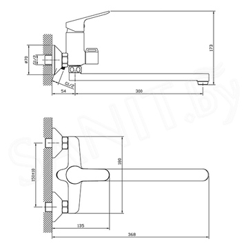 Смеситель для ванны Splenka S07.22