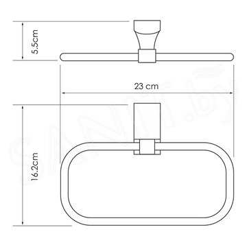Держатель для полотенец Wasserkraft Leine K-5060WHITE