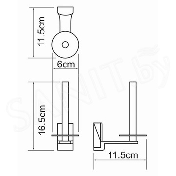 Держатель для туалетной бумаги Wasserkraft Leine K-5097