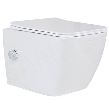 Комплект инсталляции Asten Readle Zentralmodul AR0501 с кнопкой и унитазом Roxen Cube Bidet 530135-01X с функцией биде