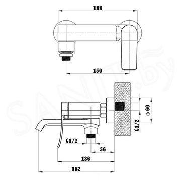 Смеситель для ванны Splenka S31.30.06