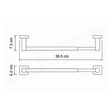 Держатель для полотенец Wasserkraft Lippe K-6591