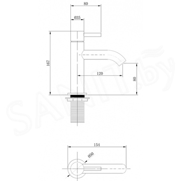 Смеситель для умывальника Abber Wasser Kreis AF8110G / AF8110RG