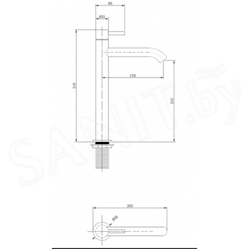 Смеситель для умывальника Abber Wasser Kreis AF8111G / AF8111RG