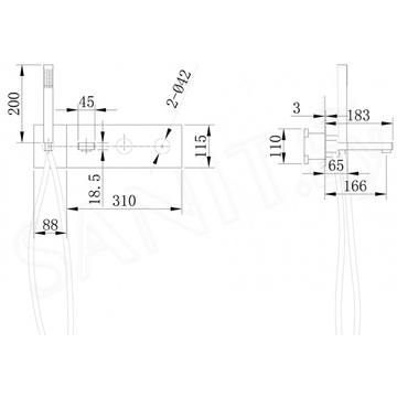 Смеситель встраиваемый Abber Rund AF8730G