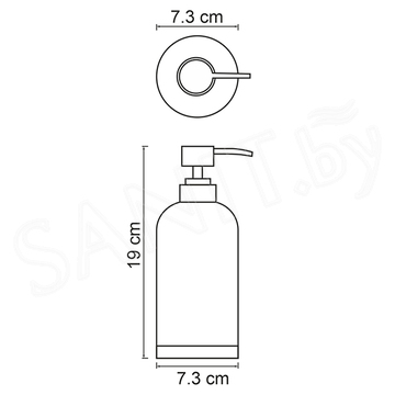 Дозатор для жидкого мыла Wasserkraft Mindel K-8899