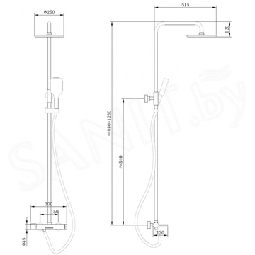 Душевая стойка Abber Emotion AF8816G