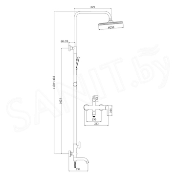 Душевая стойка Splenka S221.24.06