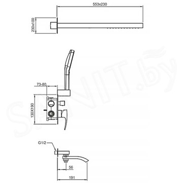 Душевая система скрытого монтажа Gappo G7107-76