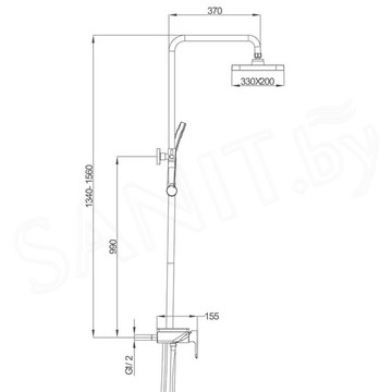 Душевая стойка Gappo G2496-10