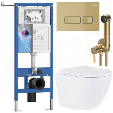 Комплект инсталляции 7 в 1 Roxen StounFix Dual Fresh 968049-5 с аромадозатором и встраиваемым смесителем Splenka S99.52.03