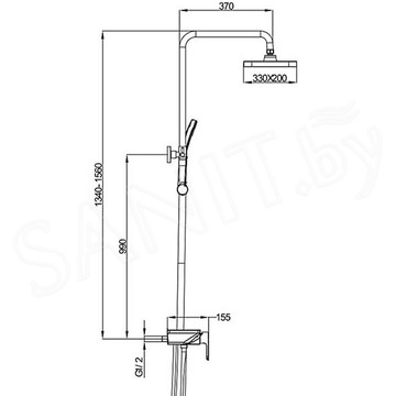 Душевая стойка Gappo G2496-16