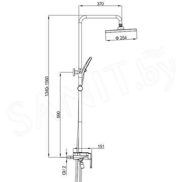 Душевая стойка Gappo G2496-20