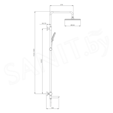 Душевая стойка Splenka S223.24.05