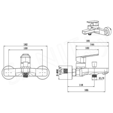 Смеситель для ванны Allen Brau Eclipse 5.E1003-31