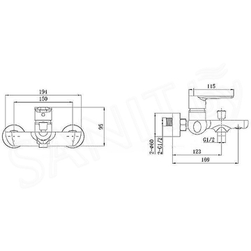 Смеситель для ванны Allen Brau Eclipse 2.0 5.E1A03-00