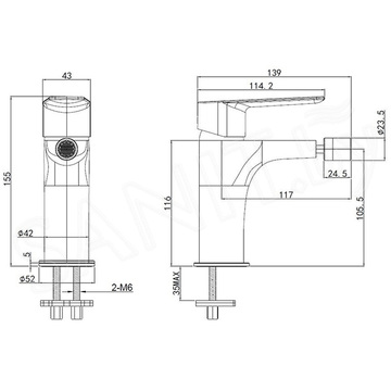 Смеситель для биде Allen Brau Eclipse 2.0 5.E1A10-00